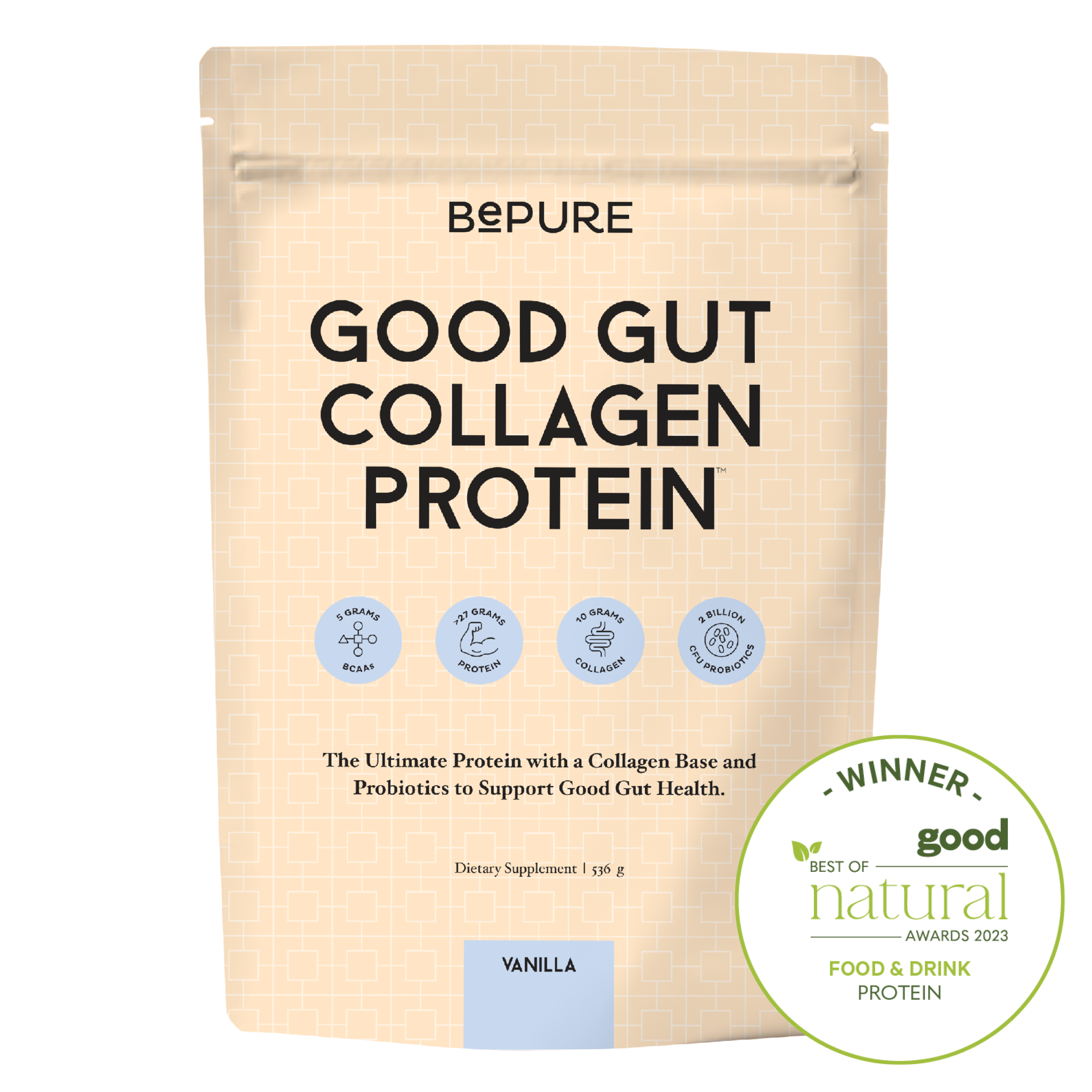 Bepure Good Gut Protein Refill Vanilla 536g 